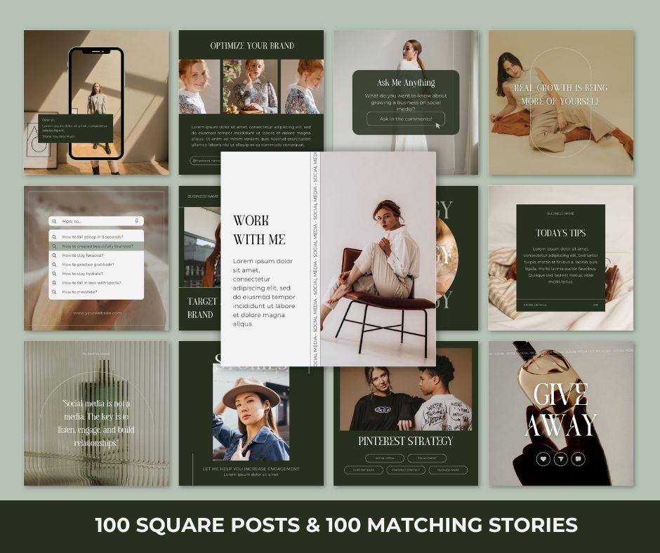 200 Social Media Templates - Digital Dawn Downloads