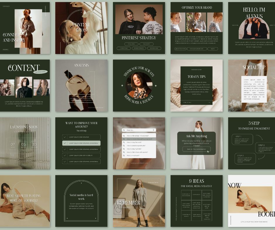 200 Social Media Templates - Alternate Collage -Digital Dawn Downloads