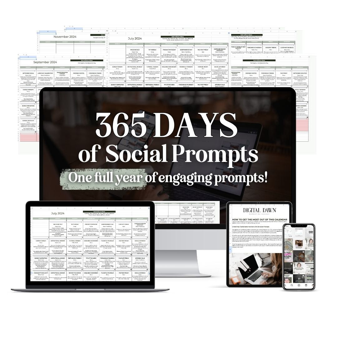 365 Days of Social Prompts - Featured - Digital Dawn Downloads