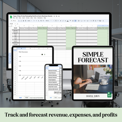 Easy To Use Forecasting Tool for eComm Business Owners - Digital Dawn Downloads